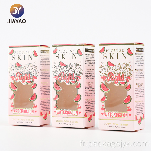 Boîte de sérum ludique avec fenêtre transparente